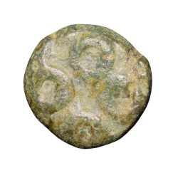 Alternative view of Copper Coin of Ancient Ujjaini (2nd Cen. BC) with Elephant facing right/Ujjaini Symbol