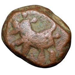 Copper Paisa of Hyderabad State Feudatory 'Elichpur' (18th Cen. AD) of Daryapur Mint KM C19 V.Rare