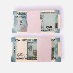 Rs 50 India Banknote Low Serial Issue 000201 to 000300 GEM Unc Unique and Rare INSET M Issue 2024 Rare