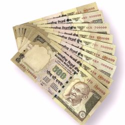 Rs 500 India Banknote Fancy Number Set 100000 TO 900000 GEM UNC UNIQUE Previous Issue Small Font Unc