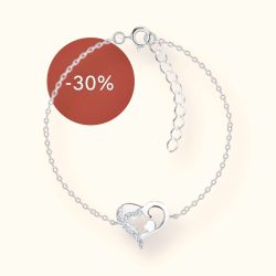 Pure Silver Mother and Baby Heart Bracelet Very Unique and Rare Anti Tarnish