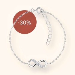 Pure Silver Infinity Bracelet Very Unique and Rare Anti Tarnish