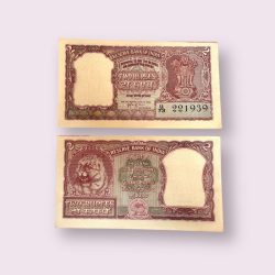 Rs 2 Republic India Issue Signed By H V Iyengar Collectible Quality Unique and Rare