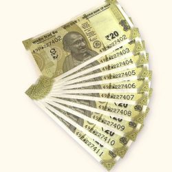 Rs 20 India Banknote Latest Star Issue Inset "A" Prefix 49P Unique and Rare 10 notes