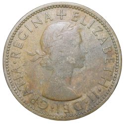 Copper-Nickel 2 Shillings of Elizabeth II (AD 1962) of Great Brittain
