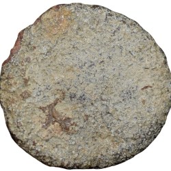 Alternative view of Lead Coin os Satavahan Dynasty (1st Cen. BC) from Nashik Region with Swastik above Lion