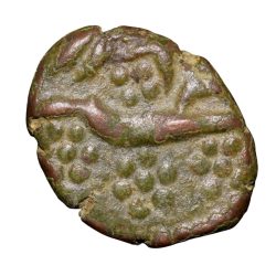 Alternative view of Copper 1/4 Paisa of Muhammad Ali (AD 1751-1795) of Nawabs of Arcot KM8 Rare Dated Coin