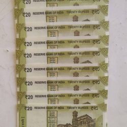 Alternative view of Reserve Bank of India Rs 20 note Ending 786 10 piece given Condition is image Same and similar peace available