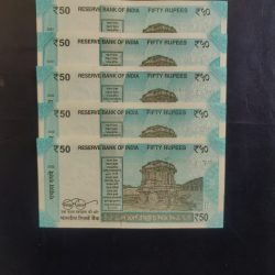 Alternative view of Reserve Bank of India 50 rs. Notes Ending 786 5 piece given Condition as image Same and similar piece available