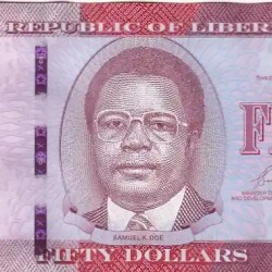 50 Dollars Liberia Unc Note of 2022 Year