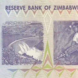 Alternative view of 10 Billion Dollars Zimbabwe High Denomination Rare Note