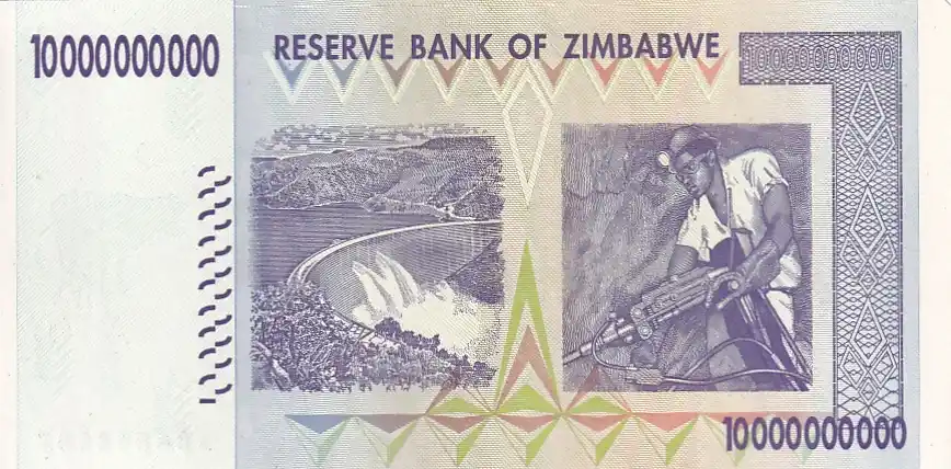 10 Billion Dollars Zimbabwe High Denomination Rare Note - Image 2