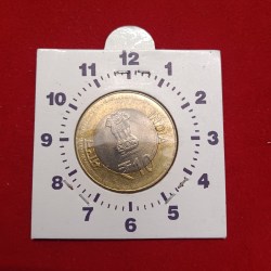 Ten Rs Rare Error 11 "o Clock Error Coin Banaras Hindu University Hyderabad Mint RBI Mistake Coin UNC Coin