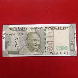 500 Rs Rare First Issue Number 010101 Unc Condition Year 2024