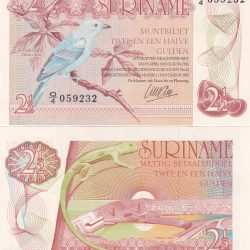 Suriname 2½ Gulden Muntbiljet rare Note #b-2