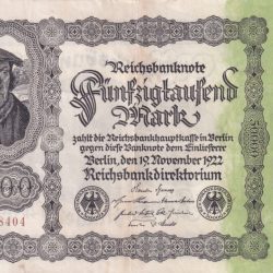 Germany 50 000 Mark Reichsbanknote rare Big size Note #b-2
