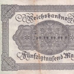 Alternative view of Germany 50 000 Mark Reichsbanknote rare Big size Note #b-2