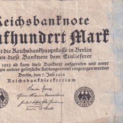 Germany 500 Mark Reichsbanknote; 1922 2nd Issue Rare Note with Fancy Number 786 #b-2