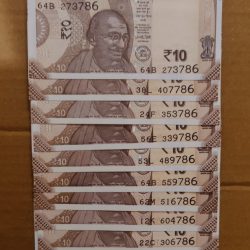 Reserve Bank of India Rs 10 note. Ending 786 Excellent condition. 10 piece given Same and similar piece available