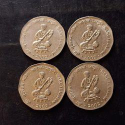 India Denominaton 2₹ Sant Tukaram Metal copper nickel Same and similar set are available