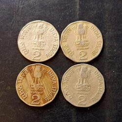 Alternative view of India Metal copper nickel Denominaton 2₹ Globalization Indian agriculture Year 1995 Same and similar piece is available