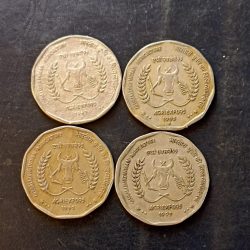 India Metal copper nickel Denominaton 2₹ Globalization Indian agriculture Year 1995 Same and similar piece is available