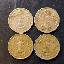 India Metal copper nickel Denominaton 2₹ Supreme court of India Year 1950-2000 Same and similar piece is available