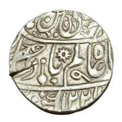 PRESIDENCY Silver Rupee SHAH ALAM-II Dated AH 1221, RY-49 FISH 🐟 Type BANARAS Mint **SARE** Collectable Grade.