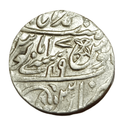 Alternative view of PRESIDENCY Silver Rupee SHAH ALAM-II Dated AH 1221, RY-49 FISH 🐟 Type BANARAS Mint **SARE** Collectable Grade.