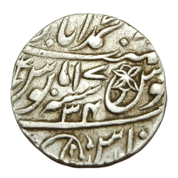 Alternative view of PRESIDENCY Silver Rupee SHAH ALAM-II Dated AH 1126, RY-34 FISH 🐟 Type BANARAS Mint **SARE** Collectable Grade.
