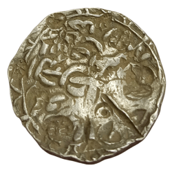 BENGAL SULTANATE Silver Tanka RUKN AL DIN BARBAK Dated [864-879 AD] Chop & Tests Marks **SCARE** Collectable Grade.