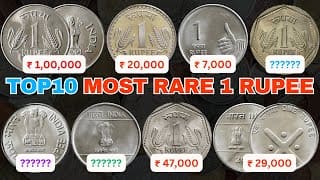 Most Expensive Top 10 One Rupee Coin Value | Valuable 1 Rupee Coins | Buy 1 Rs