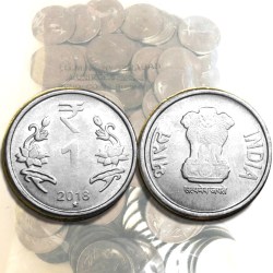 Re 1 RBI 100 Coin Seal Pouch Republic India Definitive Lotus Issue 2018 Hyderabad Mint X Rare