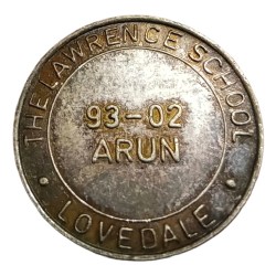 Alternative view of THE LAWRENCE SCHOOL Silver TOKEN Weight 5 Grams High Collectable Grade.