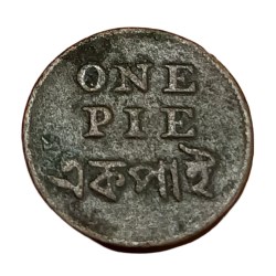 Bengal Presidency Copper One PIE Inverted Axis **Scare** Used Condition.
