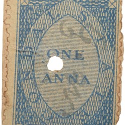 Postal Stamp of Gondal State - Purple 1 Anna - Used Condition as per Image.