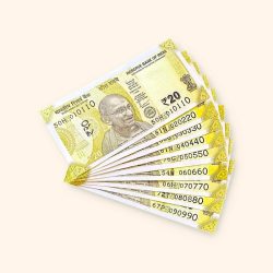 Rs 20 India Banknote Fancy Number Set 010110 till 090990 Gem Unc Very Unique and Rare