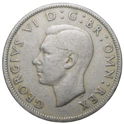 Alternative view of Copper-Nickel 2 Shillings of George VI (AD 1948) of Great Brittain