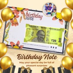Special 20 Rupee Birthday Note Choose your Date of Birth and it will be Delivered to you