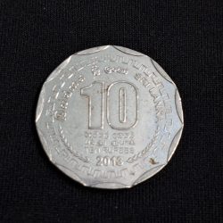 10 RUPEE OF SRI LANKA STEEL COIN