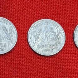 Alternative view of 1/4 RUPEE 1951 GOOD CONDITION EACH COIN PRICE 126