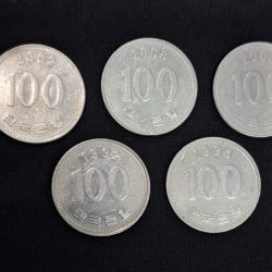 SOUTH KOREA 100 WON EACH COIN PRICE 84