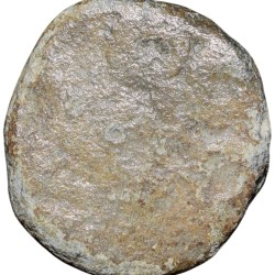 Alternative view of Lead Coin of Satavahan Dynasty (1st Cen. BC) with Bull facing right