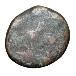 Alternative view of Copper Coin of Satavahan Dynasty (1st Cen. BC) from Paithan Region Elephant/Tree Railing Type