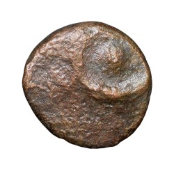 Alternative view of Copper Coin of Satavahan Dynasty (1st Cen. BC) from Marathwada Region Elephant-Swastik/Ujjaini Type
