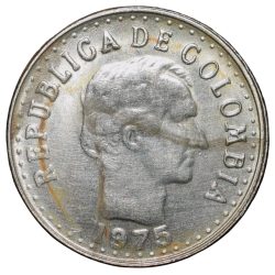 Nickel 10 Centavosof Colombia Country (AD 1975) About UNC Grade