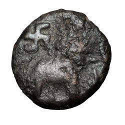 Copper Coin of Mahasenapati(200-100 BC) of Satavahan Feudatories of Andhra Region Ext.Rare