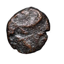 Alternative view of Copper Coin of Satavahan Dynasty (1st Cen. BC) from Marathwada Region Elephant-Swastik/Ujjaini Type