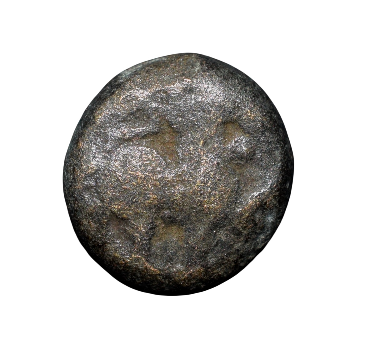 Copper Dramma of Yadavas of Devagiri(12th Cen. AD) with Lion facing Right Heavy