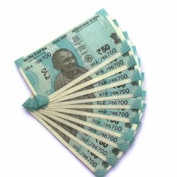 Rs 50 India Banknote Low Serial Same Number 10 Notes 786700 GEM Unc Unique and Rare